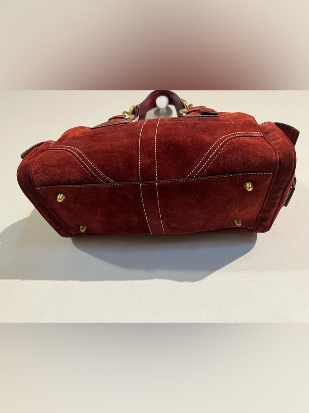 Coach Mia Suede in Deep red shoulder bag - Picture 12 of 16